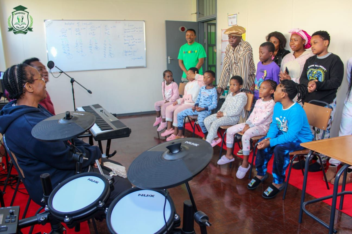 Learners enjoying a music lesson